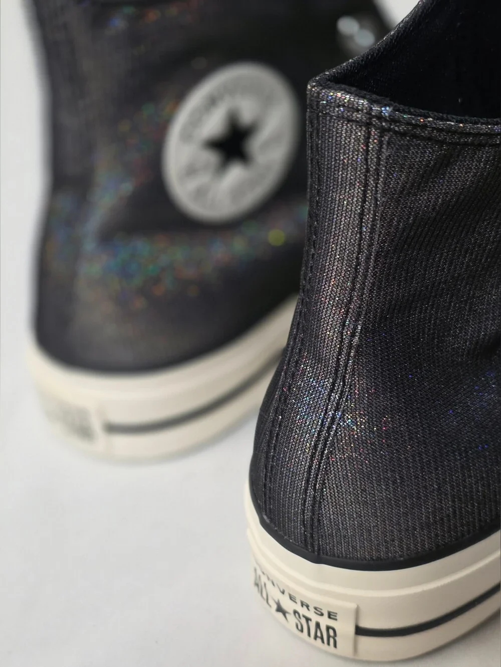 Converse Chuck Taylor All-Star Platform Lift Lace-Up Sparkle High Top Sneakers - Picture 3 of 11